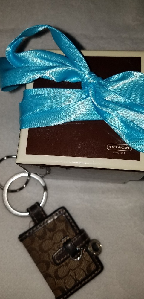 Coach signature key chain